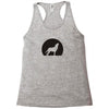wolf howling at moon Racerback Tank