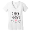 CHECK MEOWT CAT Women's V-Neck T-Shirt