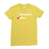 more nice than naughty Ladies Fitted T-Shirt
