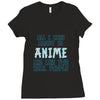 care about anime and two real people girls Ladies Fitted T-Shirt