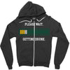 please wait. getting drunk. Zipper Hoodie