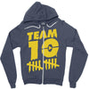 team 10  gold Zipper Hoodie