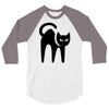 cat black 3/4 Sleeve Shirt