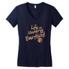 the answer to the question Women's V-Neck T-Shirt