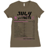 July Girl Facts Leo Ladies Fitted T-Shirt