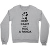 keep calm and hug a panda Crewneck Sweatshirt