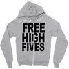 free high fives t shirt x large funny humor geek awesome highfive cool Zipper Hoodie