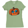 goofy pumpkin Ladies Fitted T-Shirt