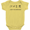 i ate sum pi t shirt s m l xl 2xl 3xl funny nerdy geeky college awesom Baby Onesie