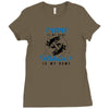 Papa is my Name Fishing Is My Game Ladies Fitted T-Shirt