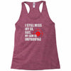 i still mis my ex but my aim is improving Racerback Tank