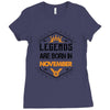Legends are born in November Ladies Fitted T-Shirt