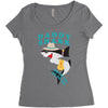 Daddy Shark -Shark Do Do Do Women's Triblend Scoop T-shirt