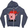 marshmallow prend feu Zipper Hoodie