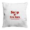 soup r' crackers Throw Pillow