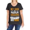 My Son Is Super Awesome His Mom Ladies Curvy T-Shirt