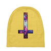 inverted galaxy cross funny  religion banter space fashion new Baby Beanies