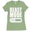beast mode on Ladies Fitted T-Shirt