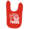 i like trains Baby Bibs