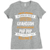 Super Cool Grandson Of A Freaking Awesome Pop Pop Ladies Fitted T-Shirt