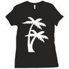 palm tree sticker vinyl decal tropical island beach ocean wall car win Ladies Fitted T-Shirt