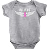 angel wing believe breast cancer Baby Bodysuit