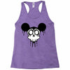 skull mickey cartoon Racerback Tank
