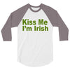 kiss me i'm irish 3/4 Sleeve Shirt