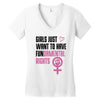 Girls Just Want to Have Fundamental Rights Women's V-Neck T-Shirt