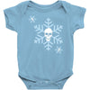 skull snowflakes alternative christmas jumper Baby Onesie