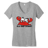 old and crabby Women's V-Neck T-Shirt