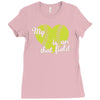 my heart is on that field Ladies Fitted T-Shirt