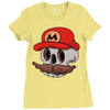 mario skull Ladies Fitted T-Shirt