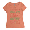 i just want to drink wine &amp; bake christmas cookies Women's Triblend Scoop T-shirt