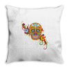 women's sugar skull purple Throw Pillow