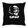 saw puppe horror Throw Pillow