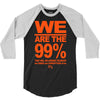 we are the 99% t shirt occupy wall street anti corporate greed black 3/4 Sleeve Shirt
