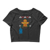 cookie monster gingerbread man ugly christmas sweater Crop Top
