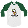 Happiness is Camp 3/4 Sleeve Shirt