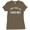 i don't need you i have wifi Ladies Fitted T-Shirt