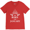The best teachers are born in January V-Neck Tee