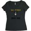 ski free and die Women's Triblend Scoop T-shirt