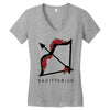 sagittarius rose Women's V-Neck T-Shirt
