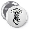 heart and nuclear explosion Pin-back button