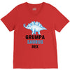 grumpa saurus rex V-Neck Tee