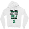you can't scare or beat me i have been through liver cancer Zipper Hoodie
