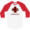 i'm with player 2 video game gamer computer geek nerd funny tee shirt 3/4 Sleeve Shirt