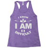 i know i am difficult ski mountain Racerback Tank