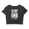 stop snow pression end winter funny Crop Top