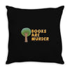 books are murder Throw Pillow